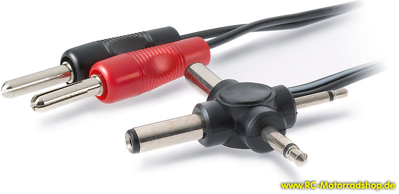 181000120: Ladekabel Kreuzstecker/9Volt <=> 4mm Banane 181000120