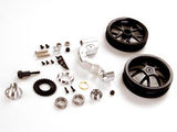 KB-007: Umbausatz Alu-Einarmschwinge inkl. Felgen (vo. + hi.) Kyosho 1:8 Hang' on KB-007