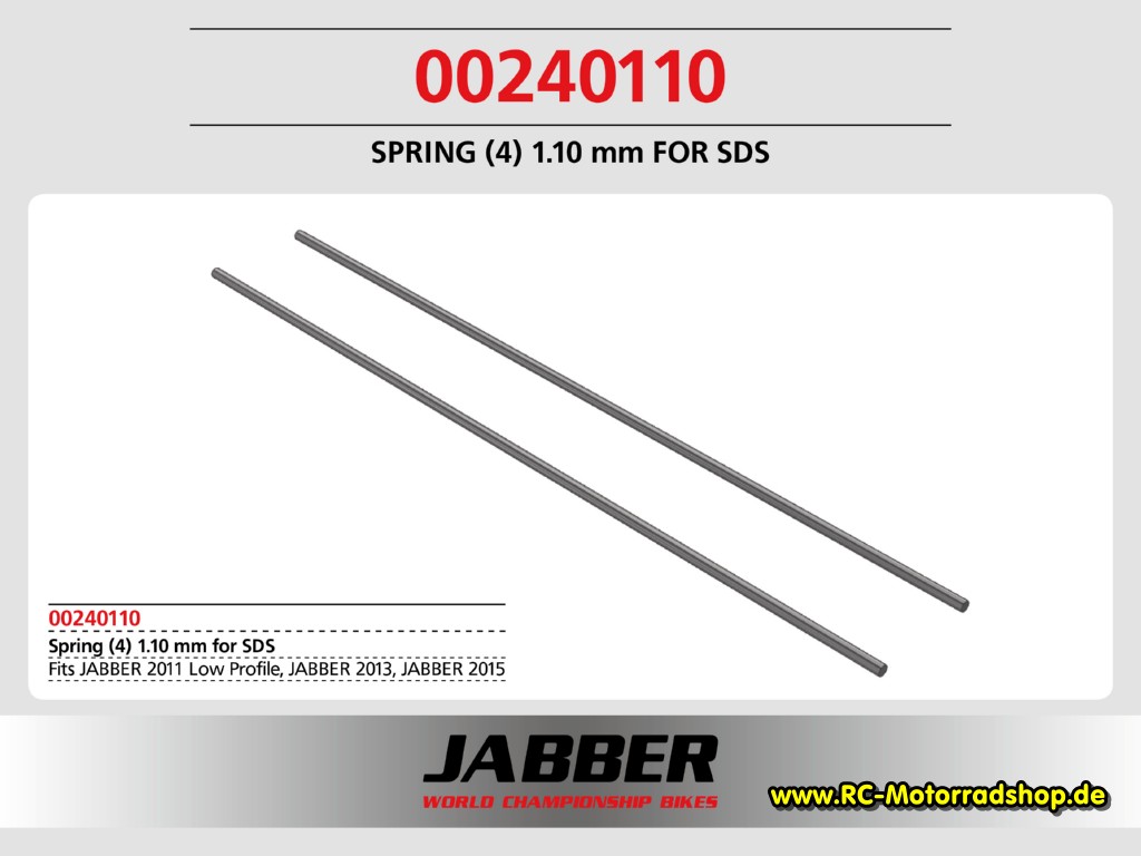 00240110: Stabfeder (4) 1.10mm, 80mm lang SDS 2.0 00240110