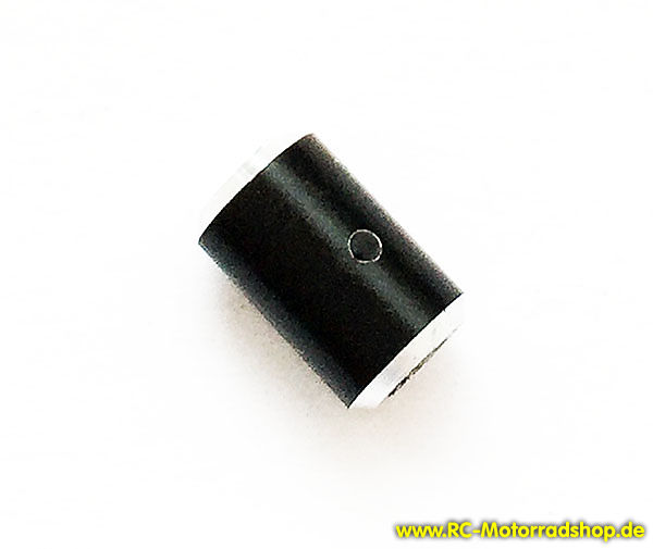 01001006BK: (Brems-) Seilzughalter (hinten, kurz) Alu schwarz 01001006BK