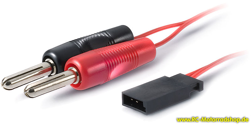 181000090: Ladekabel Futaba Empfängerakku <=> 4mm Banane 181000090