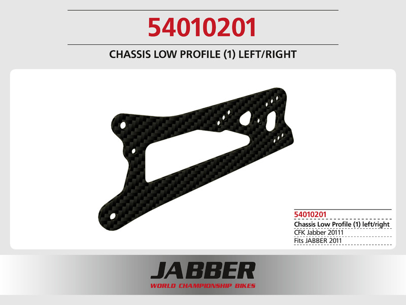 54010201: Chassis Vorne Links/Rechts (1), Low Profile, CFK, JABBER 2011 / LS2018 54010201