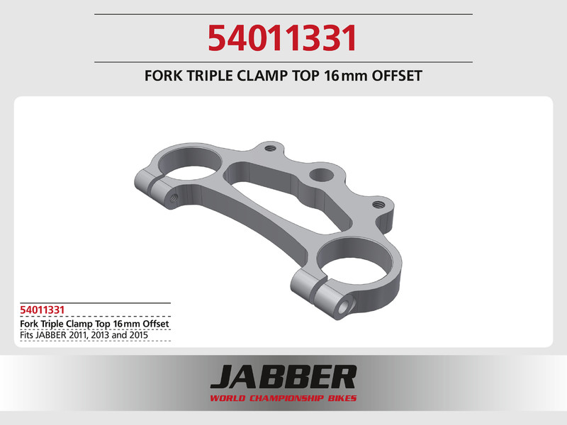 54011331: Gabelbrücke OS16 oben, 16mm Offset, Alu Jabber 54011331