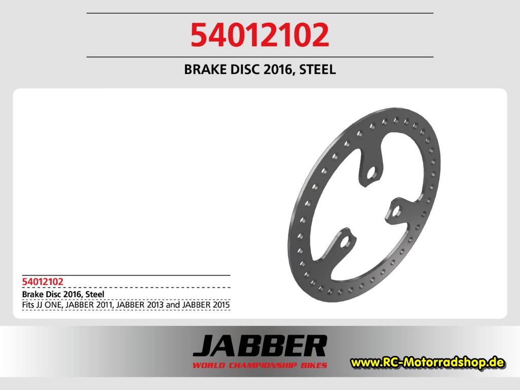 54012102: Bremsscheibe Stahl für Frontbremse Jabber 54012102