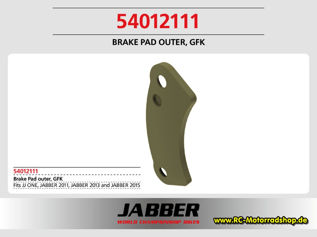 54012111: Bremsbelag, GFK Jabber 54012111