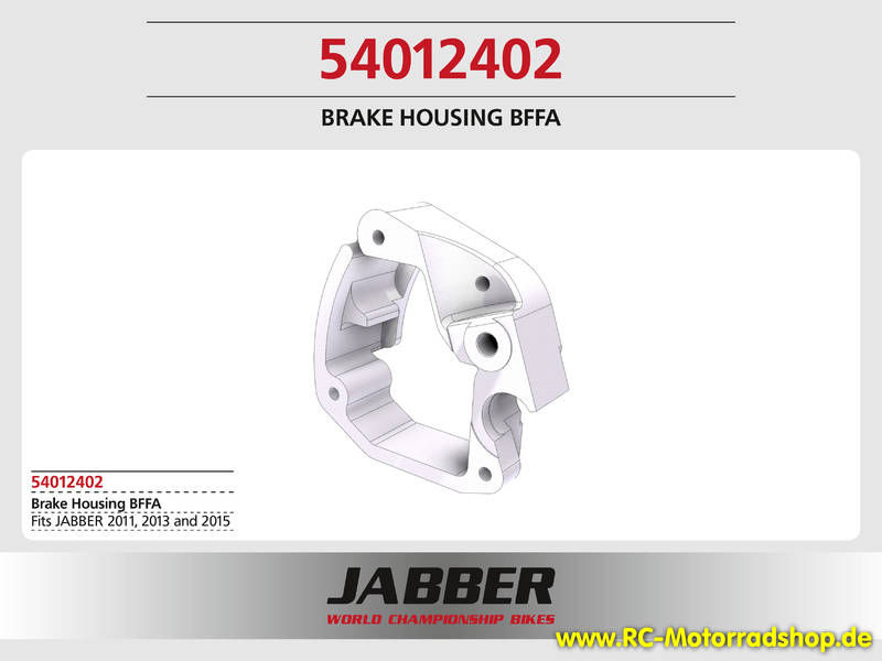 54012402: LIGHTSCALE Bremssattel BFFA 2015 front, Kunststoff Jabber 54012402