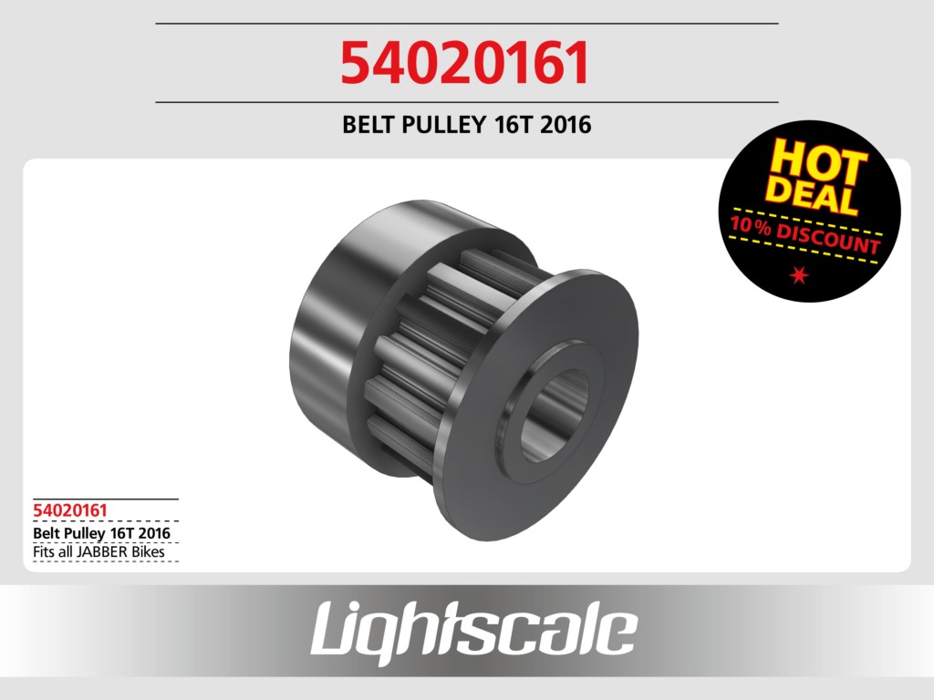 54020161: Riemenrad Antrieb 16z S3M, Alu Jabber 2016 54020161