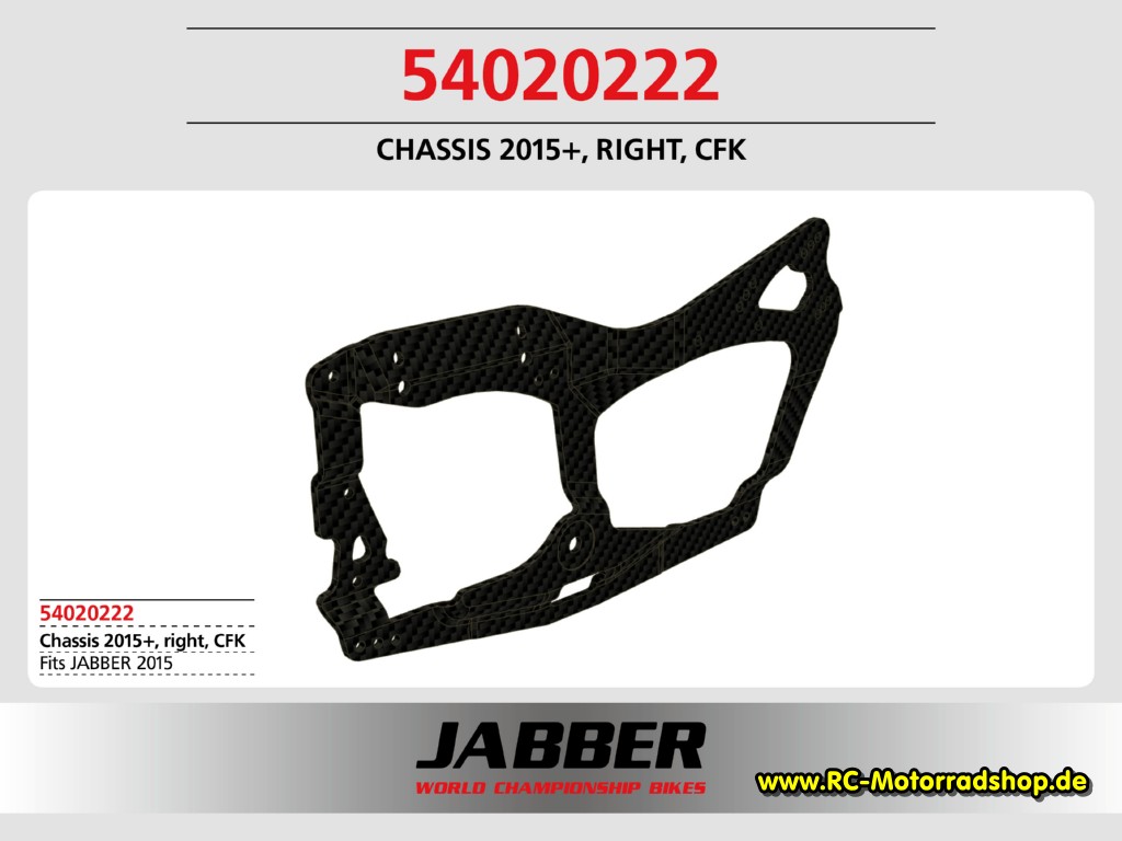 54020222: Formteil Chassis rechts, CFK Jabber 2015+ 54020222
