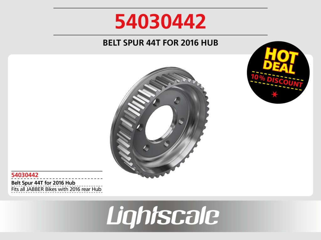 54030442: Riemenrad hinten 44z S3M, Alu Jabber 2016 54030442