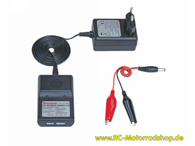 6454: Graupner Ladegerät + Balancer für 2-3S LiPo / LiIon / LiFe Akkus (12V/230V) 6454