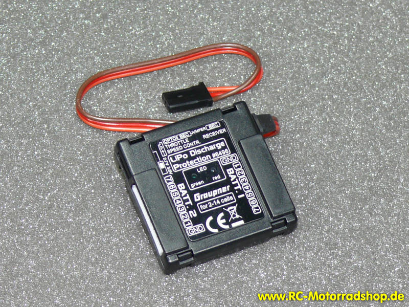 6496: Graupner LiPo-Tiefentladschutz für 2 bis 14 Zellen mit Optokoppler 6496
