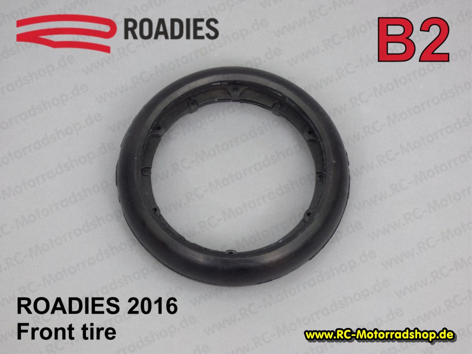 65013700: ROADIES 1:5 Vorderreifen 2016 - Compound B2 (Medium) - zweiteilig vulkanisiert auf Felge 65013700