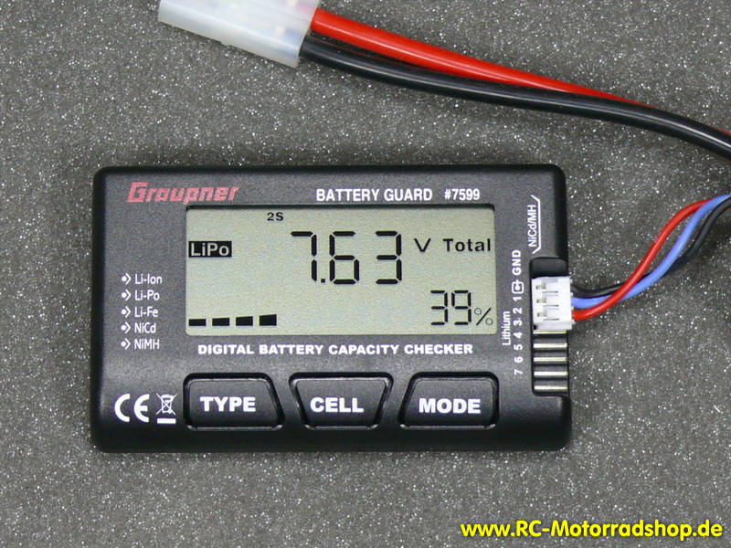 7599: Graupner Battery Guard für LiPo / LiIo / LiFe / NiMH / NiCd Akkus 7599