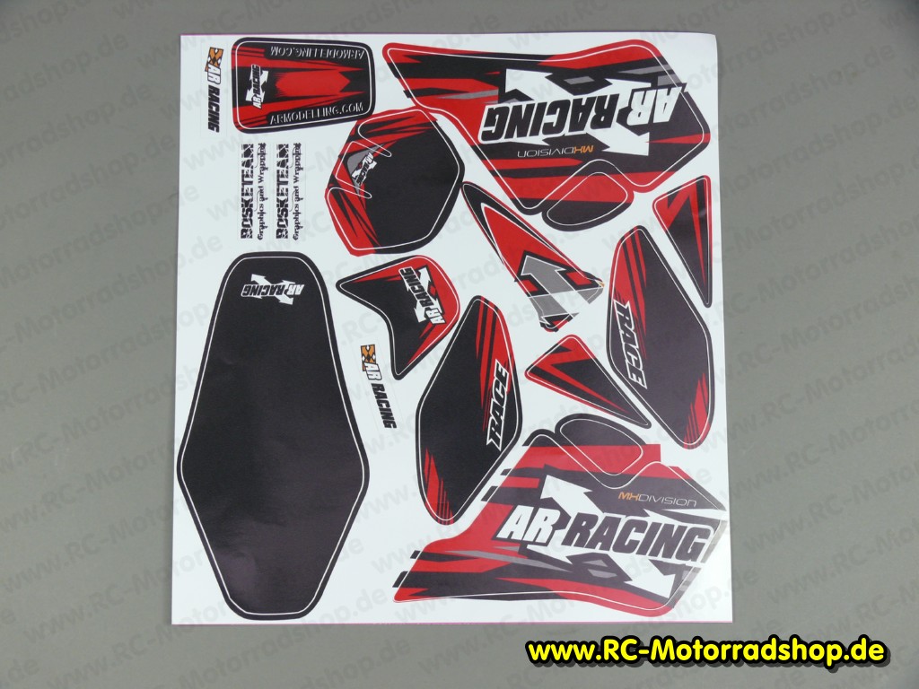 AR-X079-RED: Aufkleberbogen rot ARX-540 AR-X079-RED