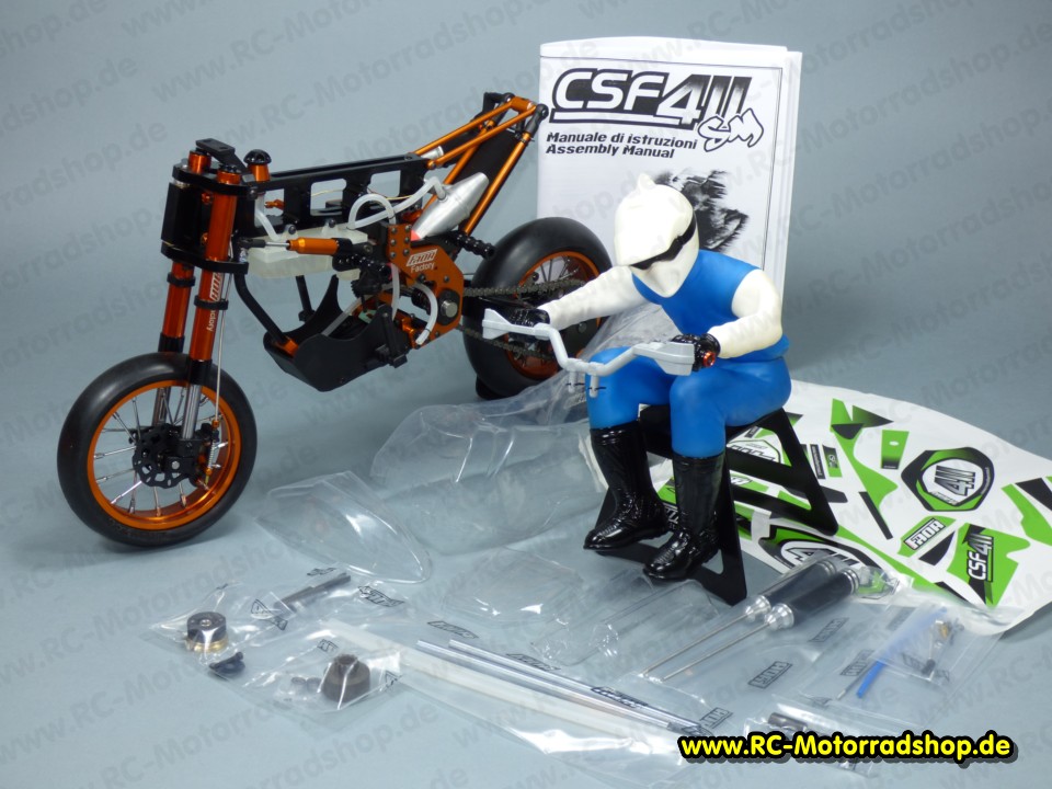 C103-NE: Nuova Faor CSF411 Supermoto "Factory" Nitro 1:4 - OHNE MOTOR! C103-NE