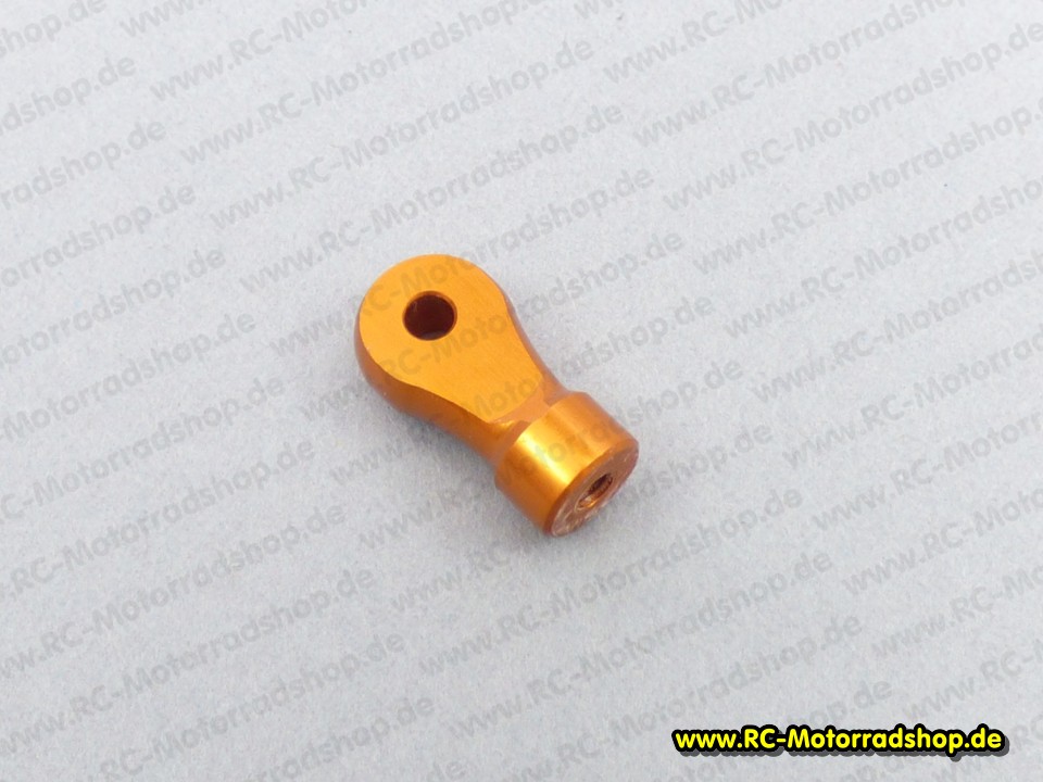 C199-F: Dämpferbesfestigung Alu unten für Hinterradstoßdämpfer orange (Factory) CSF411 C199-F