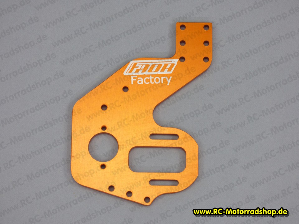 C308-F: Chassis Seitenteil rechts (Motorhalterung) orange (Factory) CSF411 Elektro C308-F