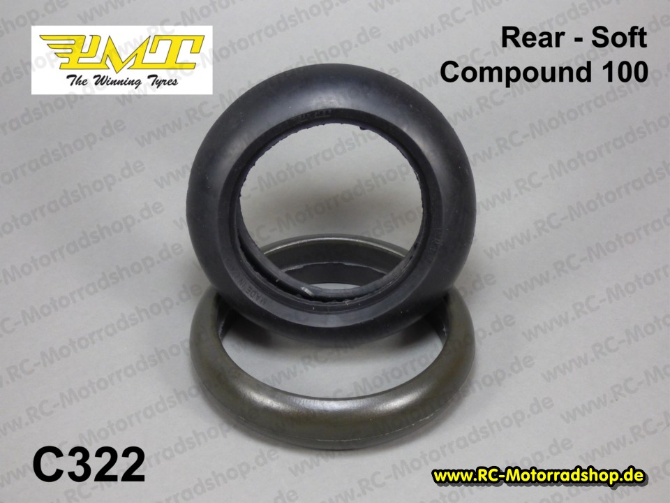 C322: Hinterreifen Supermoto mit Reifeneinlage - Compound 100 (Soft) CSF411 C322