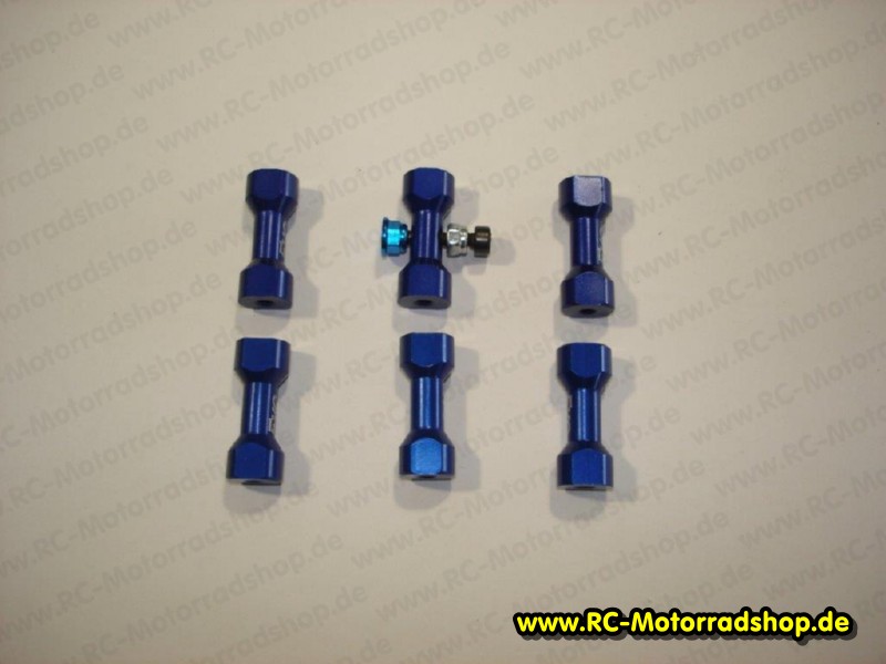 E007: Distanzstücke (5) Alu für Chassis NF EVO E007