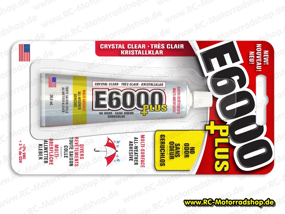 EP-E6000P-S: Lexankleber E6000+ transparent (aka "Shoegoo") - 26,6ml (small) EP-E6000P-S