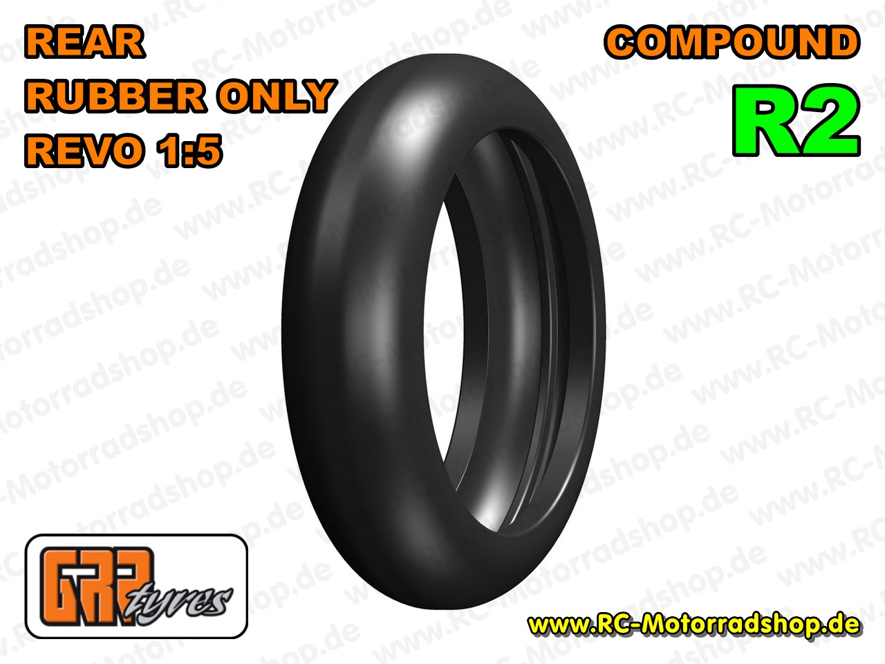 GR22-R2: GRP 1:5 REVO Slick - nur Gummi / Donut - hinten - Compound R2 (SuperSoft Rain) GR22-R2