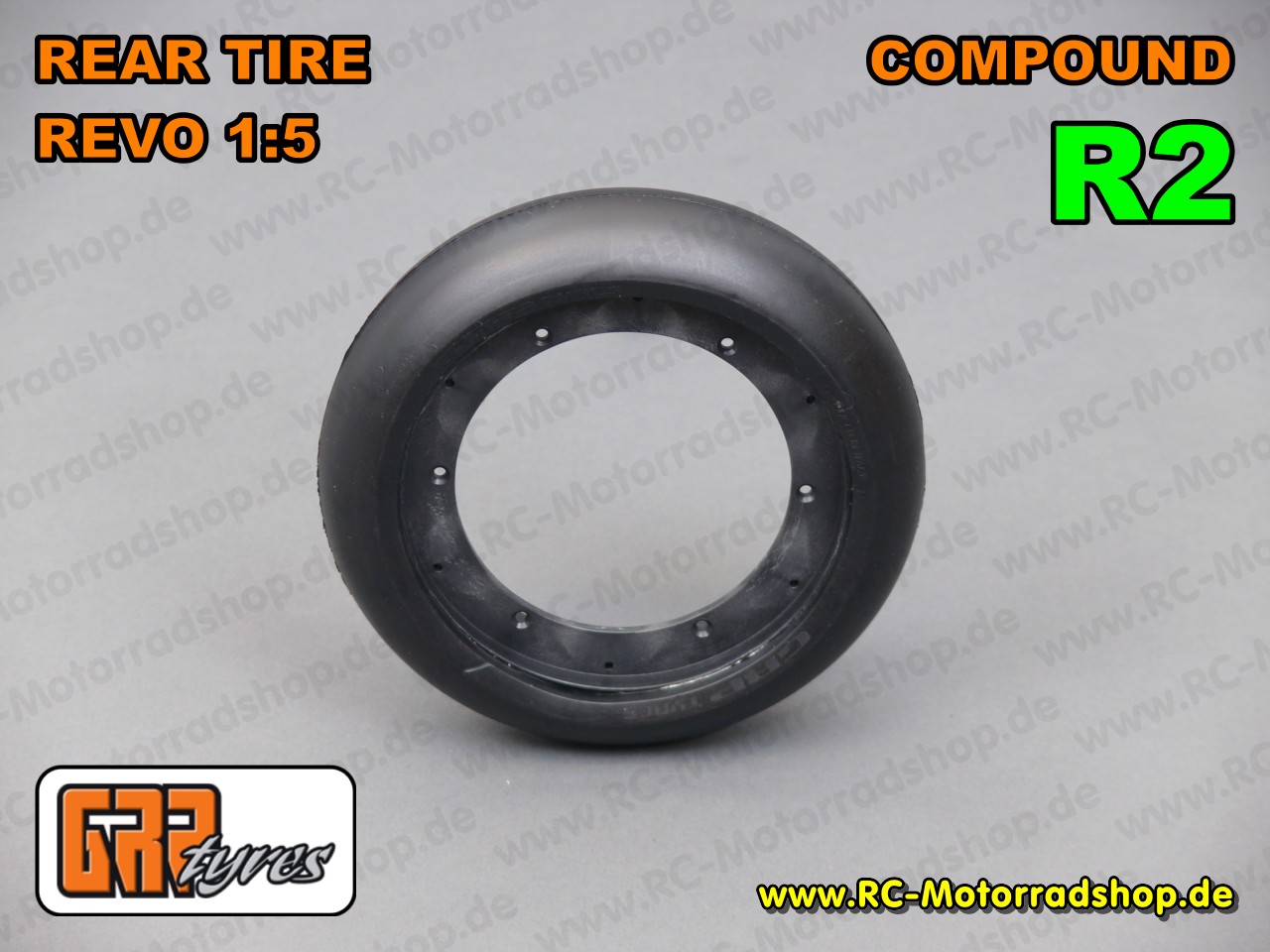 GRY22-R2: GRP 1:5 Bike-Reifen REVO Slick hinten - Compound R2 (SuperSoft Rain) GRY22-R2