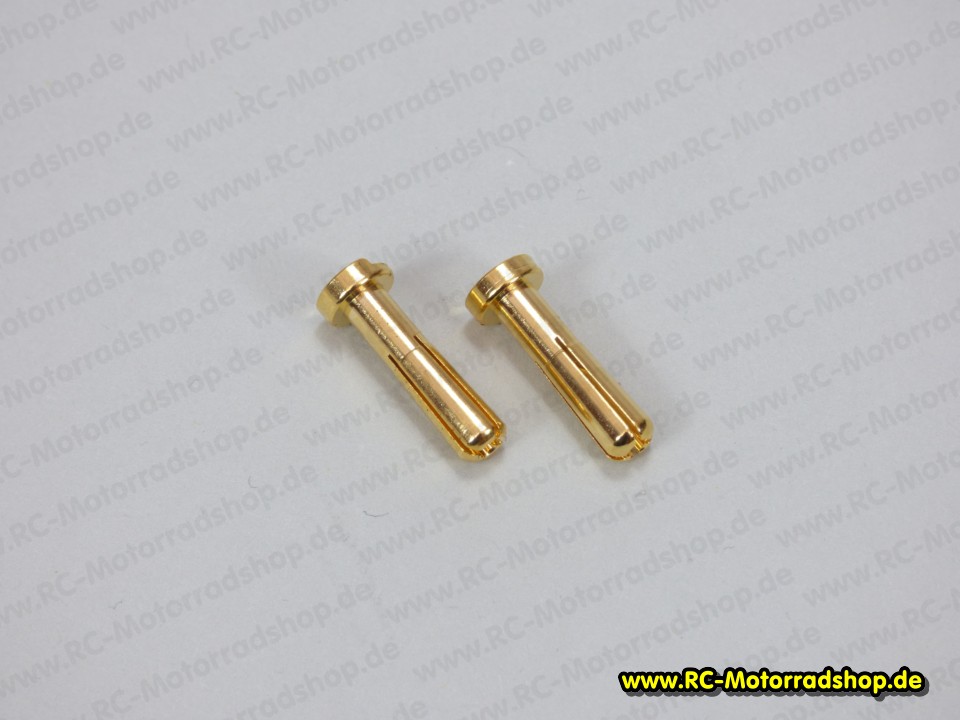 GS-40-FLAT: Satz Goldstecker (2) - 4,0 mm - flache Ausführung GS-40-FLAT