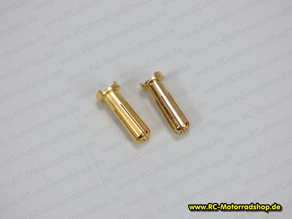GS-50-FLAT: Satz Goldstecker (2) - 5,0 mm - flache Ausführung GS-50-FLAT