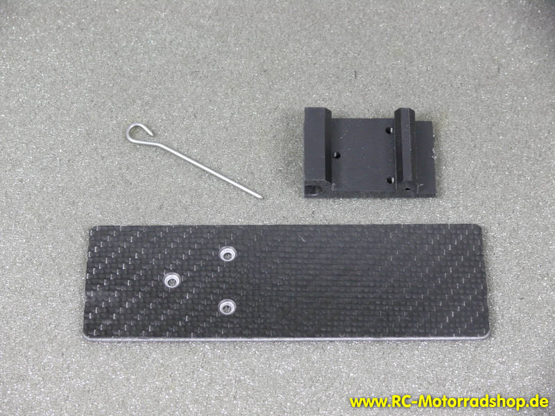 KP-BS01: KP Designs Akku-Schnellwechselhalterung Carbon für KP07/08 Chassis KP-BS01