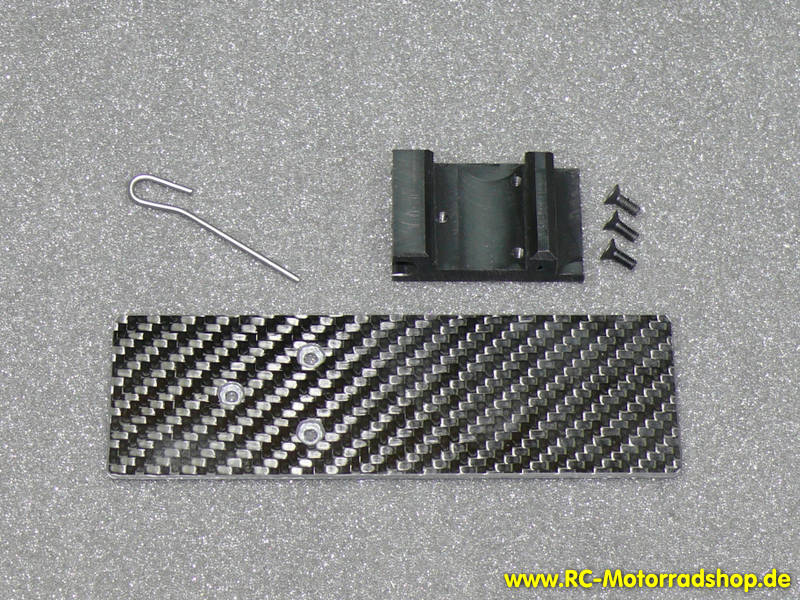 KP-BS01a: KP Designs Akku-Schnellwechselhalterung Carbon für KP09e Chassis KP-BS01a