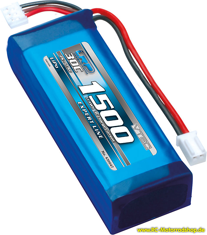 LRP-430047: LiPo Akkupack LRP VTEC Expert Line 7,4V - 1500 mAh (30C - 11,1 Wh) LRP-430047