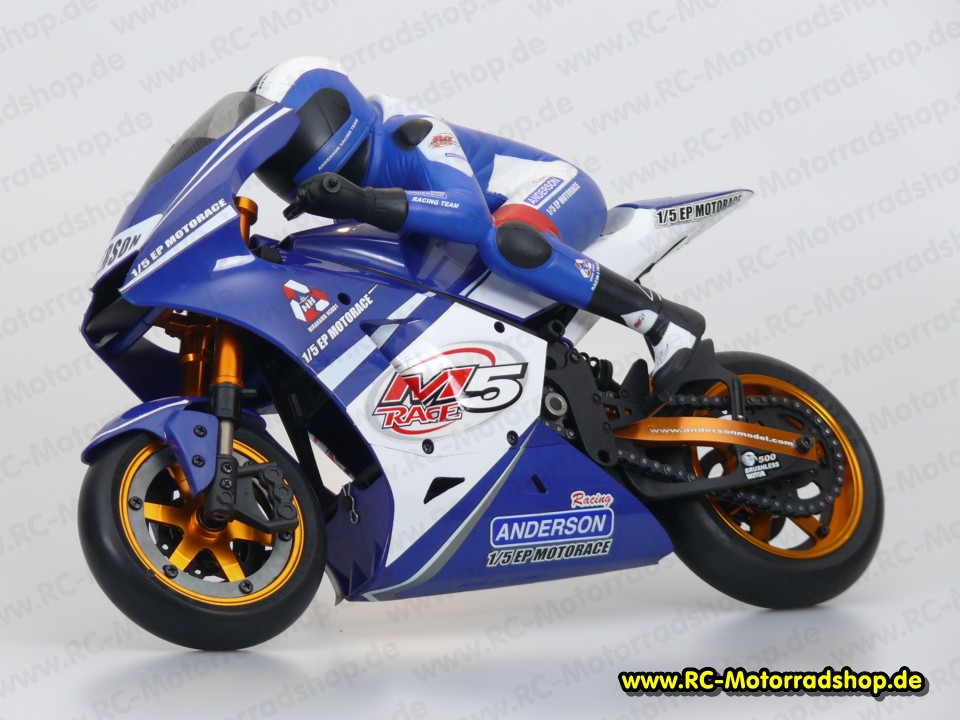 M5001DLX: Anderson 1:5 EP Motorace "DELUXE" blau M5001DLX