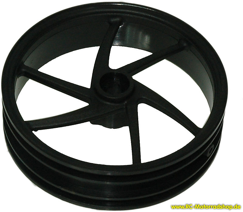 M59514: Felge vorne Kunststoff schwarz für Anderson 1/5 EP Motorace M59514