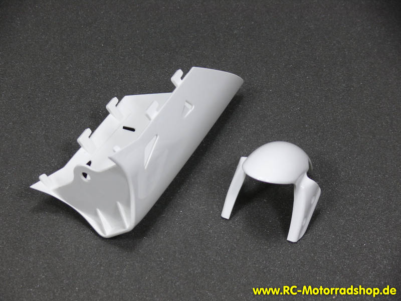 M59544: Verkleidung unten + Schutzblech vorne weiß (unlackiert) für Anderson 1/5 EP Motorace M59544