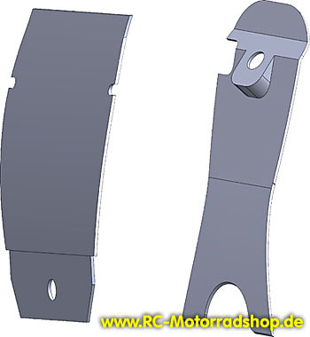 M5S9538: Vorderrad- und Hinterradschutzblech Lexan für Anderson 1/5 EP Motorace M5S9538