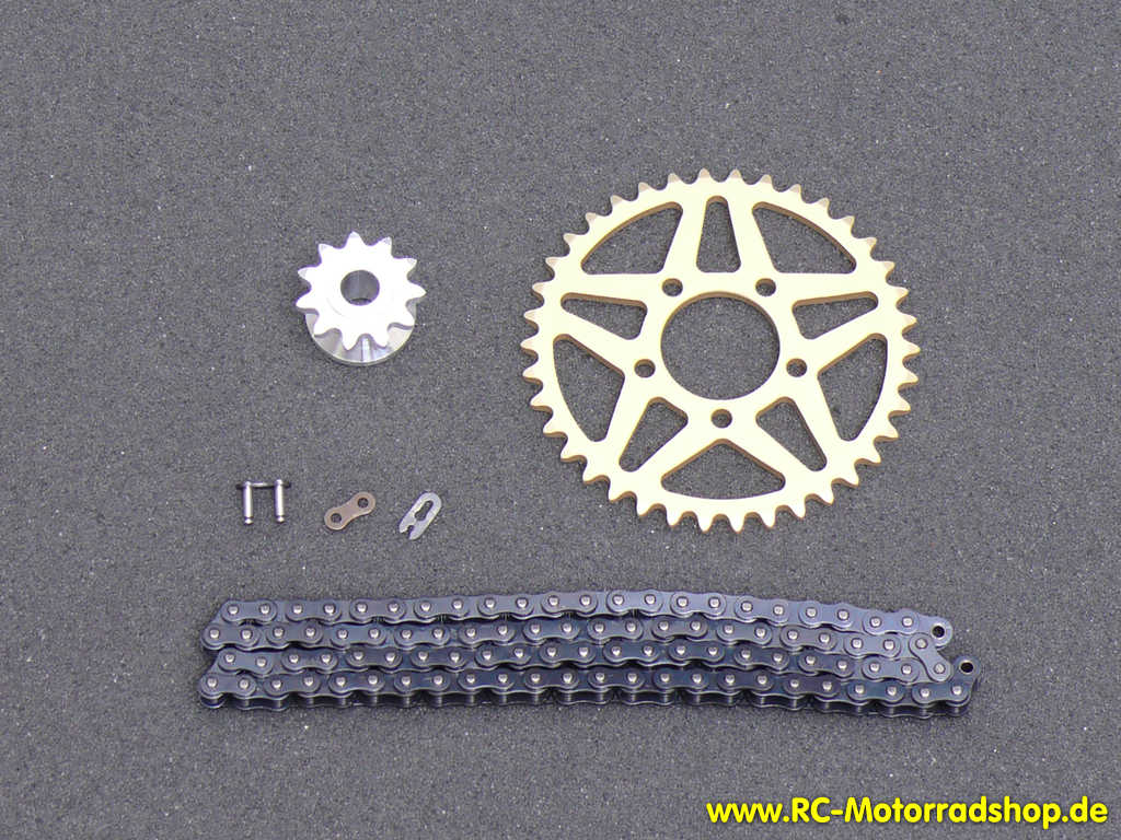 MP-74G: Tuning Kettenkit Motoproto "Micro Drive" gold für VMX450 u. MM450 MP-74G