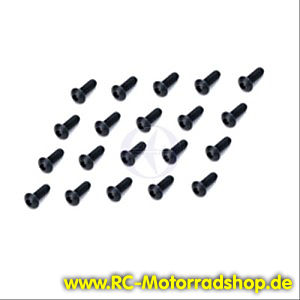 PD9010: Innensechskantschrauben Linsenkopf M4 x 14mm schwarz (20) PD9010