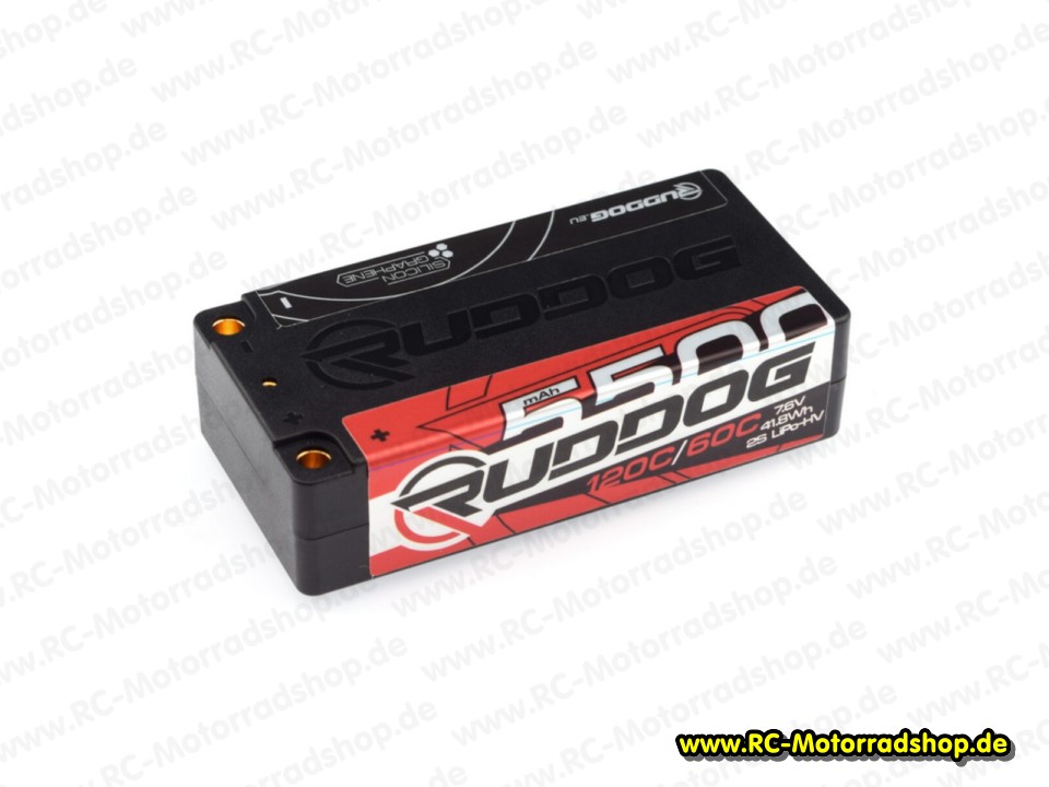 RP-0725: Hardcase SHORTY Lipo RUDDOG Racing 7,6V - 5500mAh - 120C/65C - 41,8Wh RP-0725