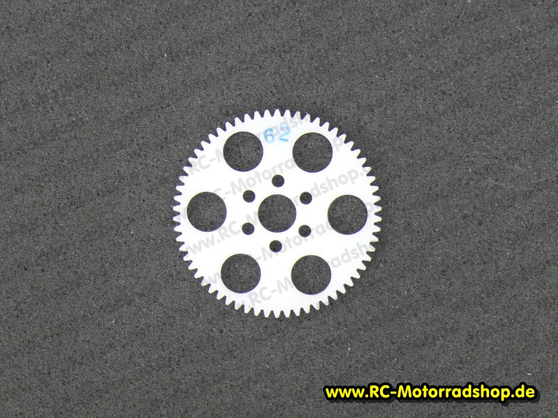 RW32BJ62: Delrin Hauptzahnrad 32DP gefräst - 62Z. (mit 9,5mm Bohrung) RW32BJ62