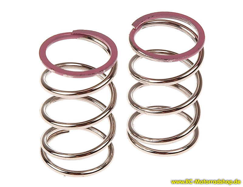 S160324: Druckfedern pink (2) für hinteren Dämpfer L27 S160324