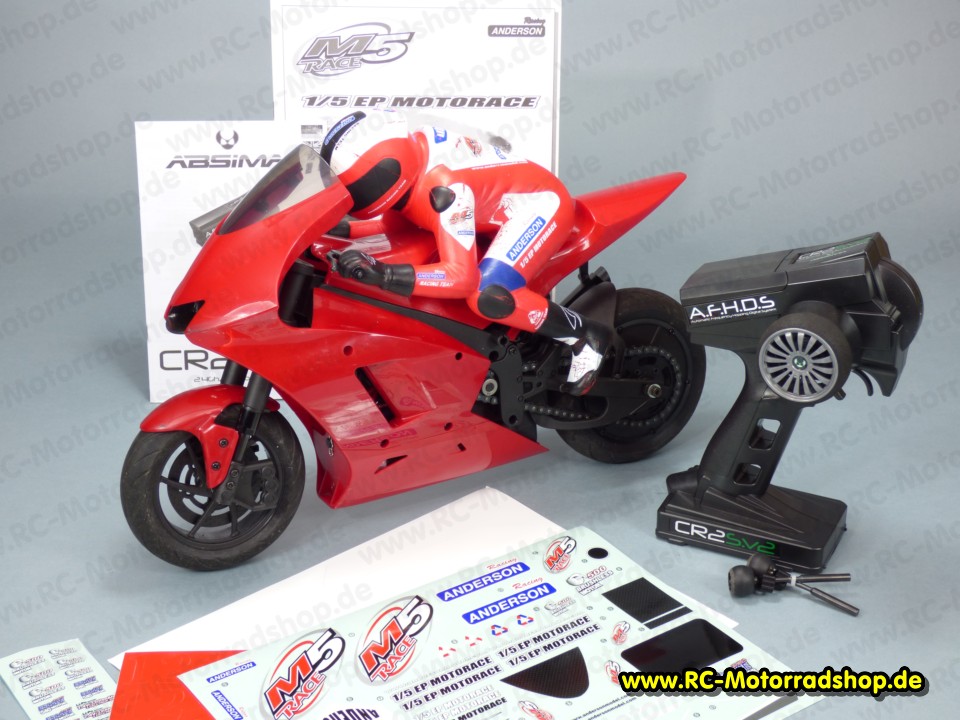 SP-011: Anderson 1:5 EP Motorace RTR rot (2,4GHz RC + 3250kV Brushless) - gebraucht - 2nd hand SP-011