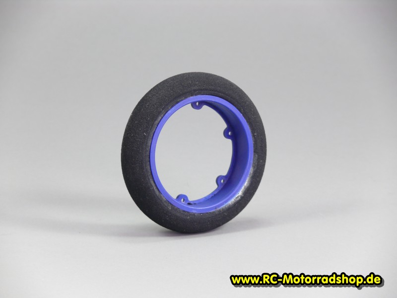 SP-038: Moosgummi Vorderrad auf blauer SB-5 Felge, einsatzfertig SP-038