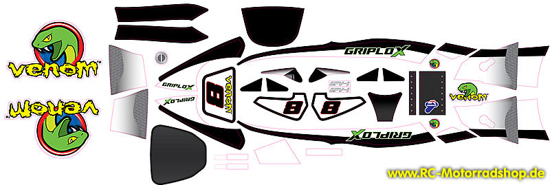 VEN-0291B: Dekorbogen schwarz für Venom GPV-1 VEN-0291B