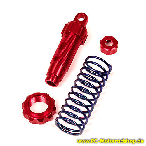 VEN-0522: Dämpfergehäuse Alu rot eloxiert + Feder für VMX450 VEN-0522