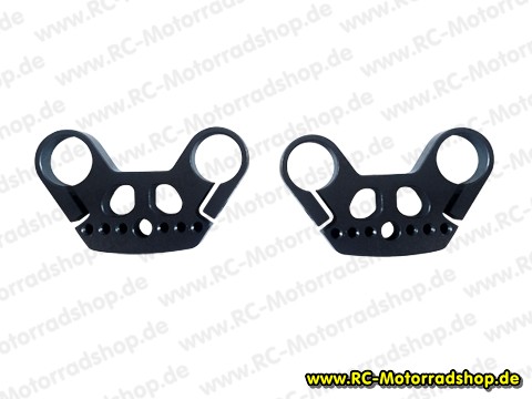 XR8104: Gabelbrücke (2) oben & unten silber X-RIDER SATURN / CAFE RACER XR8104