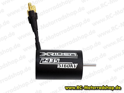 XR8144BK: Brushless Motor Typ 2435 - 5160 kV - schwarz X-RIDER SATURN / CAFE RACER / MARS XR8144BK