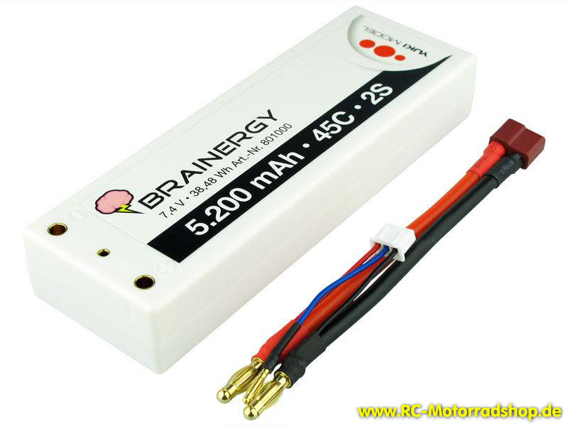 YU-801000: Hardcase-Lipo YUKI BRAINERGY 7,4V - 5200 mAh - 45C (2S1P) YU-801000
