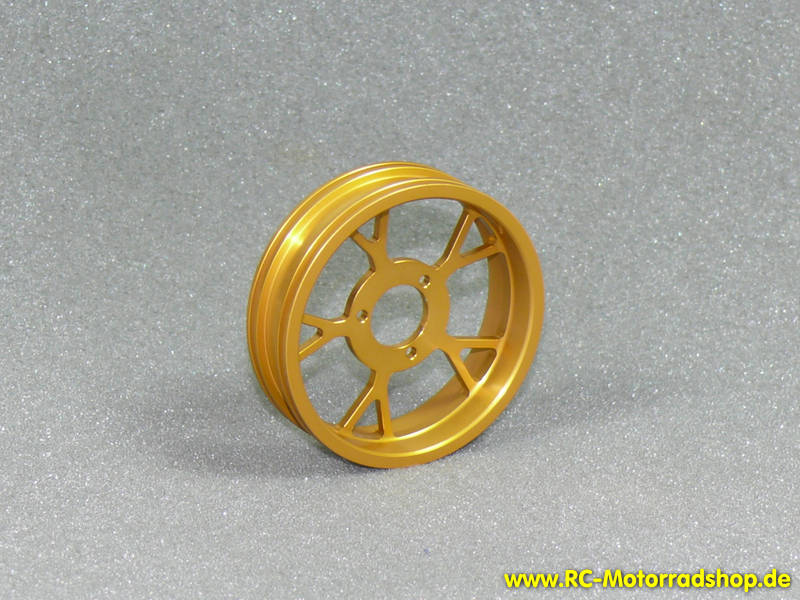 ZH-PD8011-02: Felge hinten Alu goldfarben eloxiert für OTO T-258 / ZH Racing Z-201B / Z-203B ZH-PD8011-02
