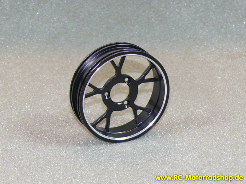 ZH-PD8011-04: Felge hinten Alu schwarz eloxiert für OTO T-258 / ZH Racing Z-201B / Z-203B ZH-PD8011-04