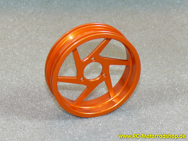 ZH-PD8011-11: Felge hinten Alu orange eloxiert für OTO T-258 / ZH Racing Z-201B / Z-203B ZH-PD8011-11